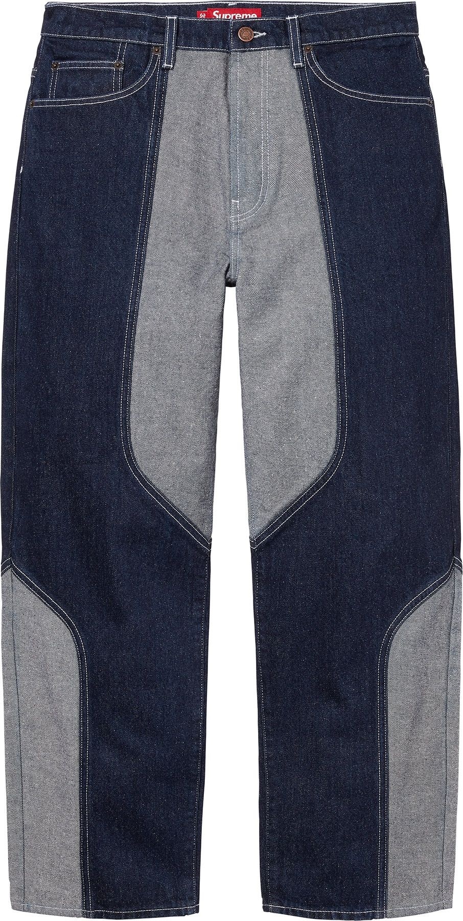 2-Tone Paneled Baggy Jean view 8